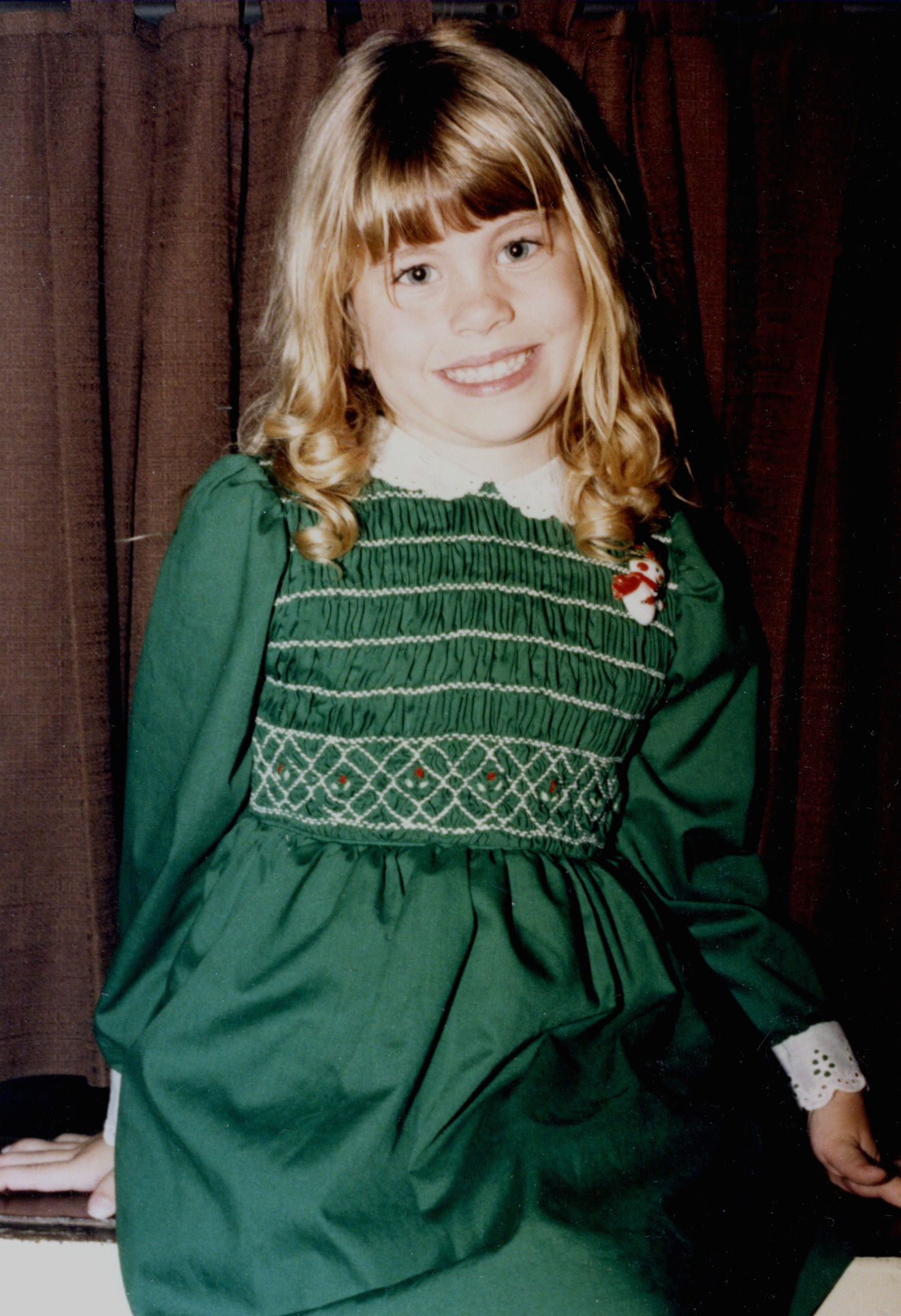 green dress
